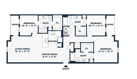 Alta Center Point Apartments in San Marcos, Texas C1.A Floor Plan